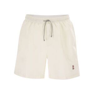 Brunello Cucinelli Men Swimming Costume With Elastic And Drawstring